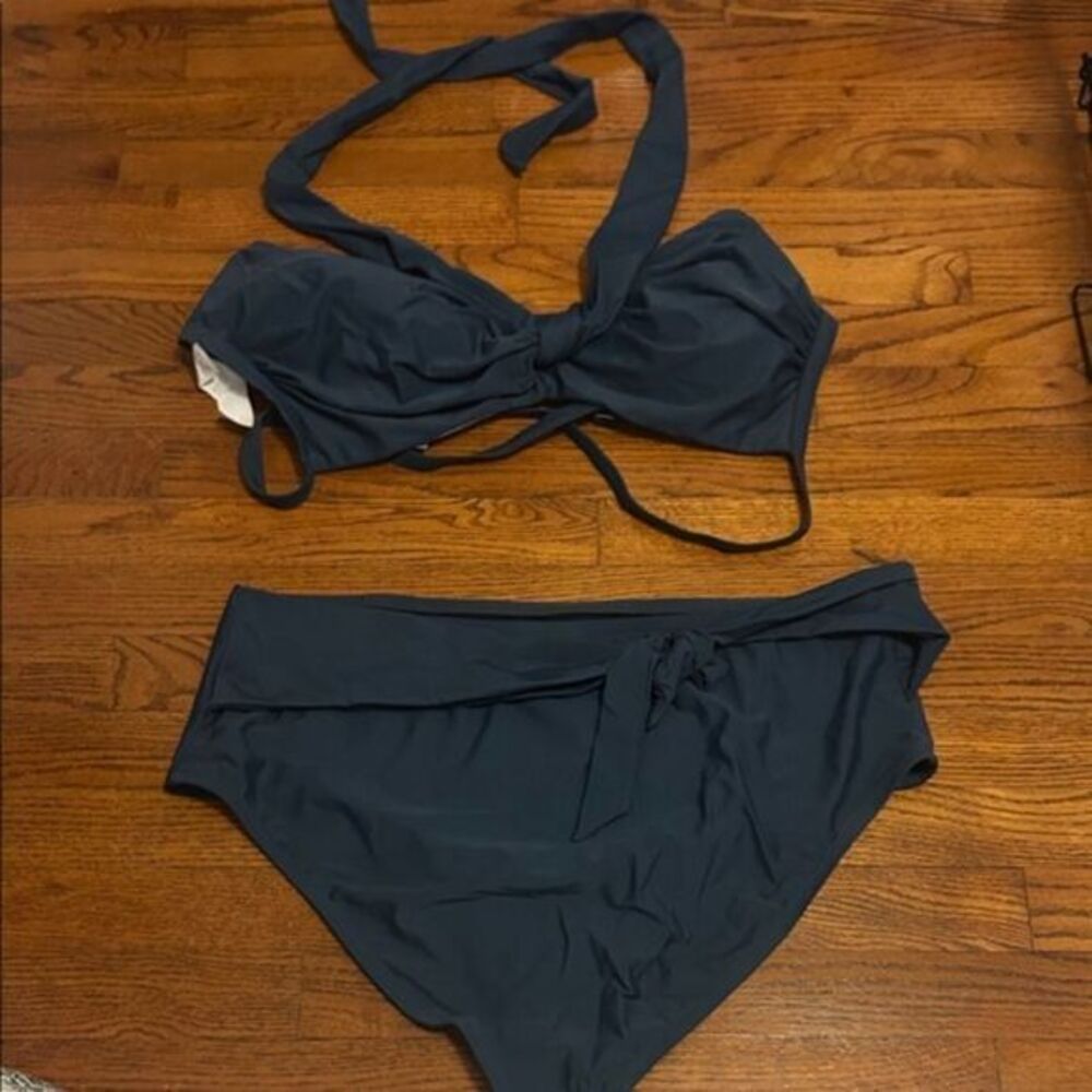 Cupshe Navy Bikini Set 3x